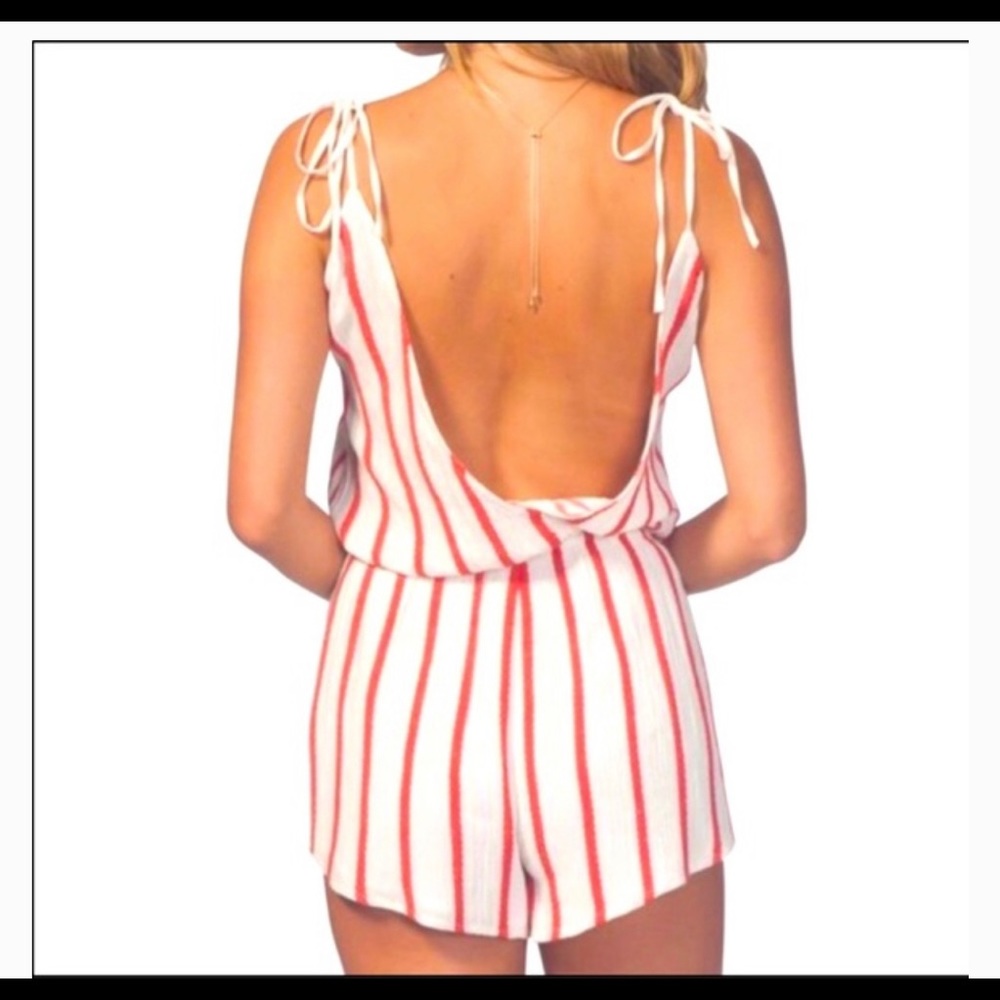 Rip Curl Red And White Shoreside Romper - M - image 4